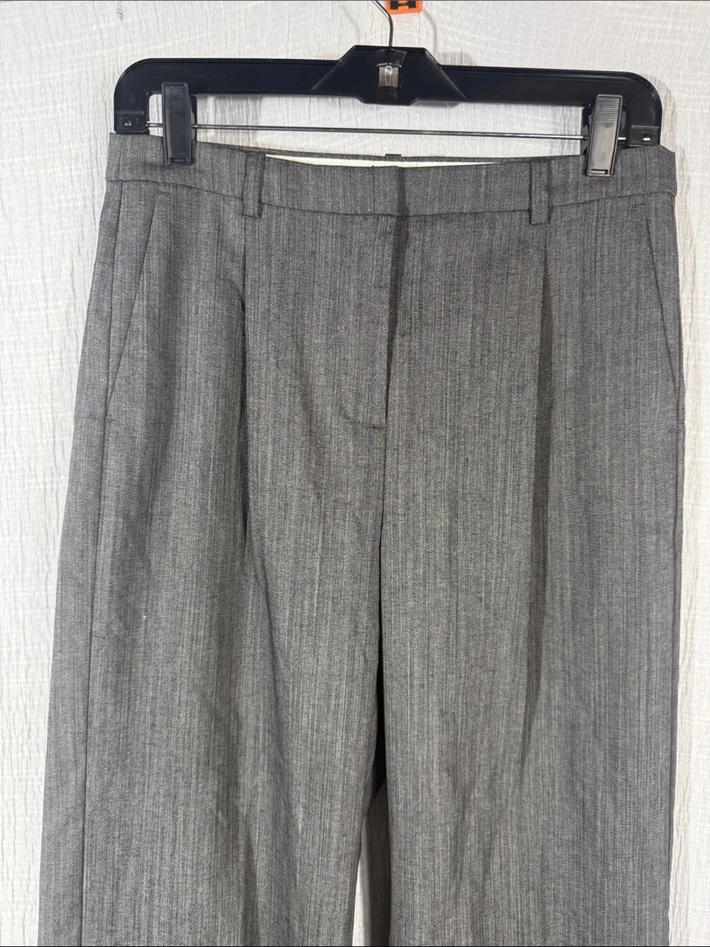J. Crew Essential Wide-Leg Pant in Italian Studio Wool Blend Grey Nova Fides 4